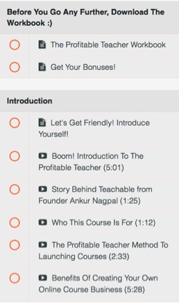 online course checklist